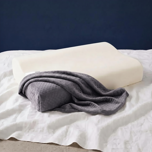 Taie d'Oreiller Cervical Plat Velvet Touch Nukéa – Housse en Velours Matelassé Doux & Cocooning pour Oreiller Mémoire de Forme